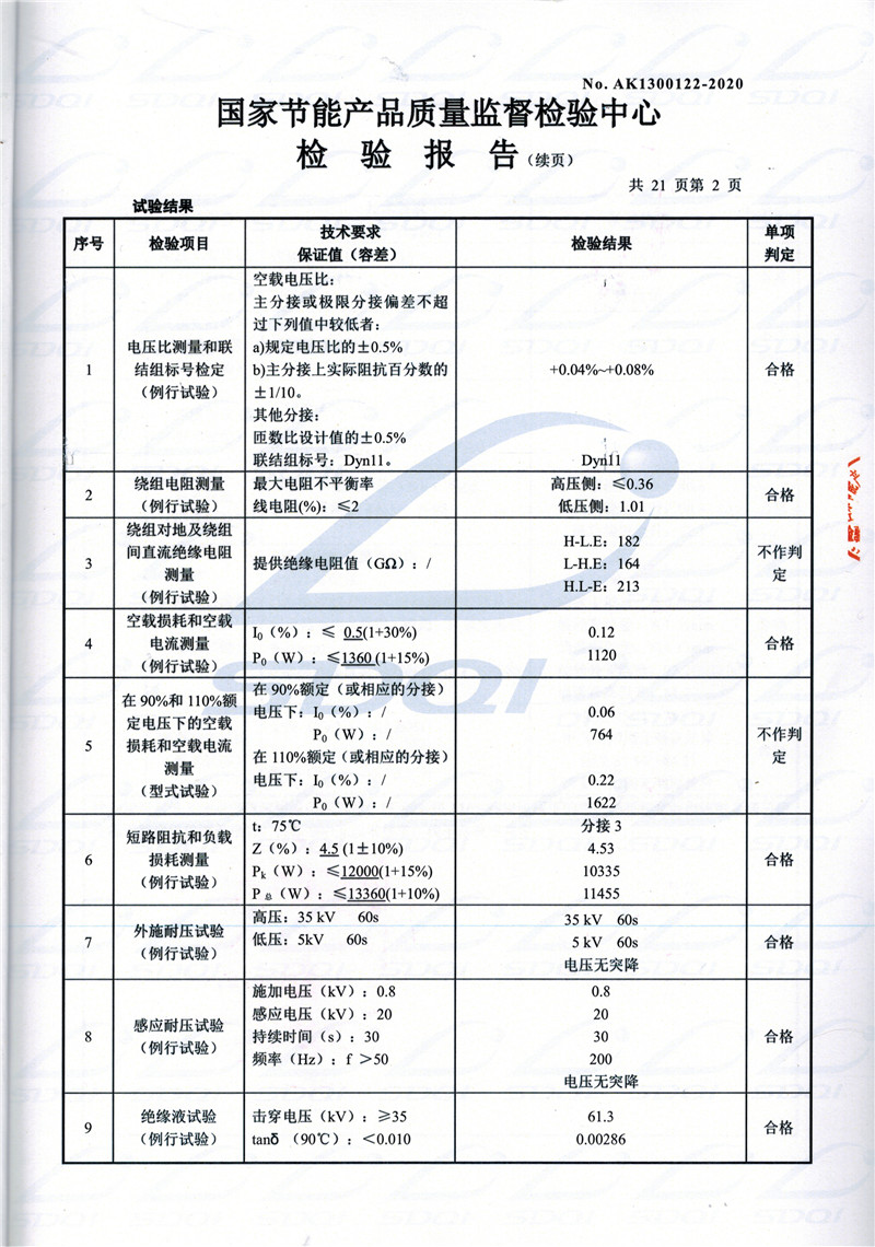 高低压试验报告-S11-1250靖宇靖宇靖宇油浸式变压器-2.jpg